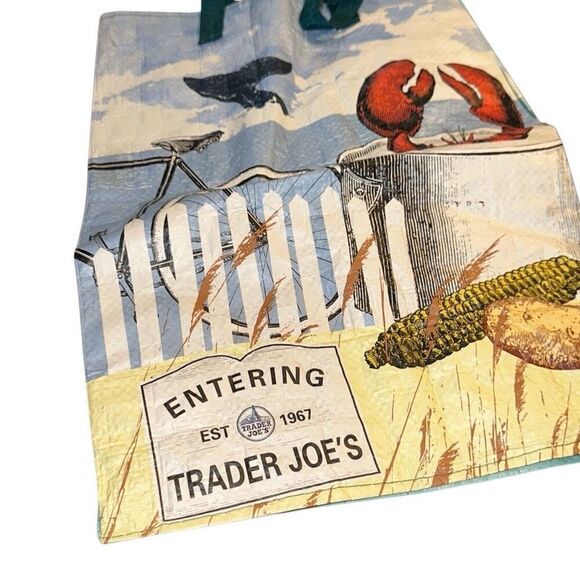 NWT Trader Joe’s uni-corny Reusable Shopping Bag Carry Tote - Picture 3 of 6